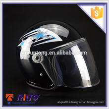 China wholesale cheap black motorcycle half face helmet